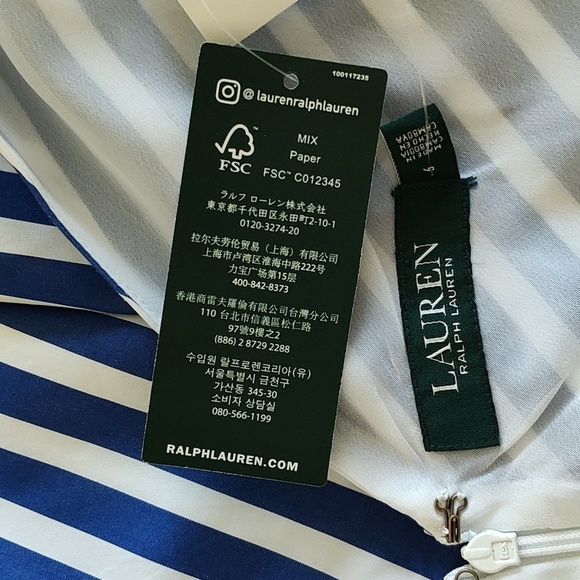 New RALPH LAUREN Blue Dress Size 6 - Picture 7 of 10